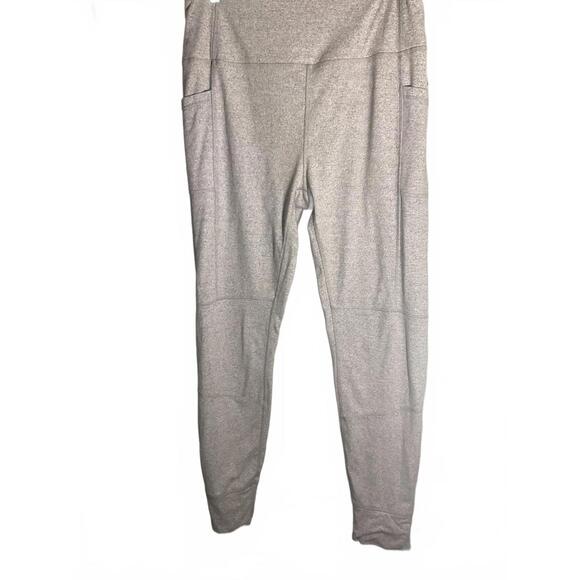 Kyodan Fleece lined Light Gray Women's Activewear Leggings XL - Picture 1 of 8